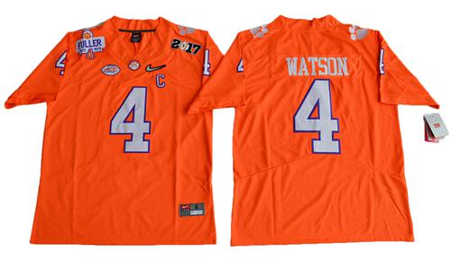 Tigers #4 Deshaun Watson Orange Diamond Quest Limited Stitched NCAA Jersey Tigers #4 Deshaun Watson Orange Diamond Quest Limited Stitched NCAA Jersey