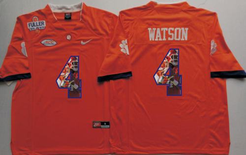 Tigers #4 Deshaun Watson Orange Player Fashion Stitched NCAA Jersey Tigers #4 Deshaun Watson Orange Player Fashion Stitched NCAA Jersey
