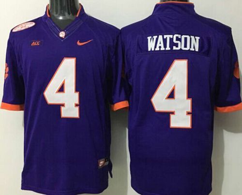 Tigers #4 Deshaun Watson Purple Limited Stitched NCAA Jersey Tigers #4 Deshaun Watson Purple Limited Stitched NCAA Jersey