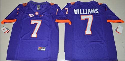 Tigers #7 Mike Williams Purple Limited Stitched NCAA Jersey Tigers #7 Mike Williams Purple Limited Stitched NCAA Jersey