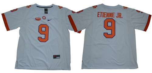 Tigers #9 Travis Etienne Jr. White Limited Stitched NCAA Jersey