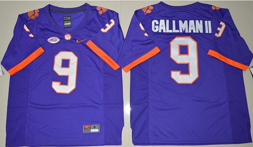 Tigers #9 Wayne Gallman II Purple Limited Stitched NCAA Jersey Tigers #9 Wayne Gallman II Purple Limited Stitched NCAA Jersey