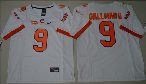 Tigers #9 Wayne Gallman II White Limited Stitched NCAA Jersey Tigers #9 Wayne Gallman II White Limited Stitched NCAA Jersey