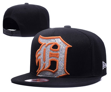 Tigers Sequins Logo Black Adjustable Hat YD