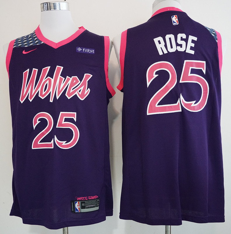 Timberwolves 25 Derrick Rose Purple 2018-19 City Edition Nike Swingman Jersey1 Timberwolves 25 Derrick Rose Purple 2018-19 City Edition Nike Swingman Jersey1