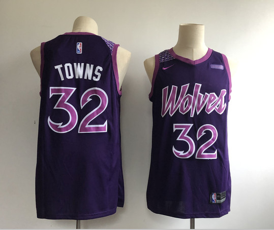 Timberwolves 32 Karl-Anthony Towns Purple 2018-19 City Edition Nike Swingman Jersey Timberwolves 32 Karl-Anthony Towns Purple 2018-19 City Edition Nike Swingman Jersey