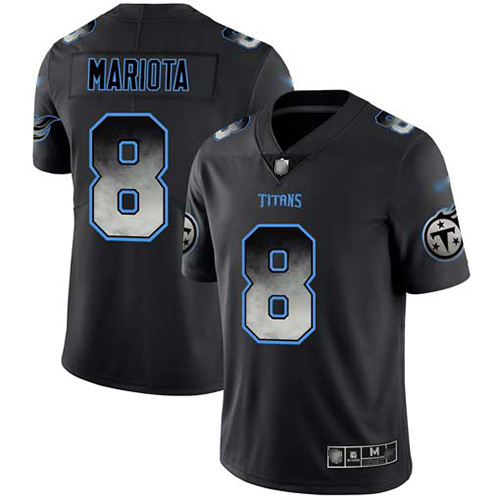 Titans #8 Marcus Mariota Black Men's Stitched Football Vapor Untouchable Limited Smoke Fashion Jersey Titans #8 Marcus Mariota Black Men's Stitched Football Vapor Untouchable Limited Smoke Fashion Jersey