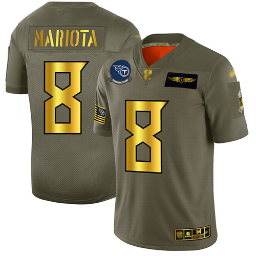 Titans #8 Marcus Mariota Camo Gold Men's Stitched Football Limited 2019 Salute To Service Jersey Titans #8 Marcus Mariota Camo Gold Men's Stitched Football Limited 2019 Salute To Service Jersey