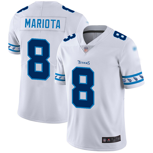Titans #8 Marcus Mariota White Men's Stitched Football Limited Team Logo Fashion Jersey Titans #8 Marcus Mariota White Men's Stitched Football Limited Team Logo Fashion Jersey