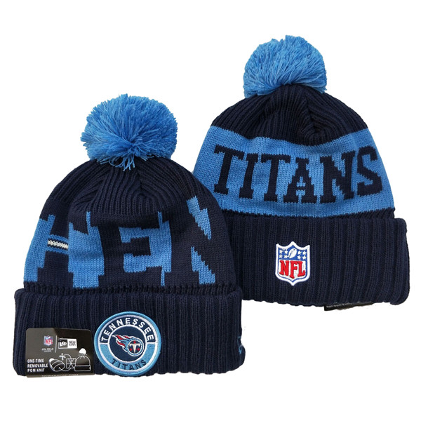 Titans Navy Blue Knit Hat -YD