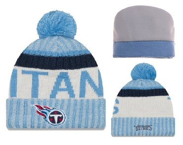 Titans Team Logo Blue Knit Hat YD
