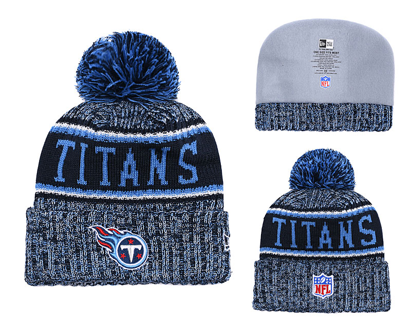 Titans Team Logo Blue Knit Hat YD