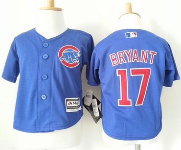 Toddler Chicago Cubs #17 Kris Bryant Blue Cool Base Stitched Baseball Jersey Toddler Chicago Cubs #17 Kris Bryant Blue Cool Base Stitched Baseball Jersey