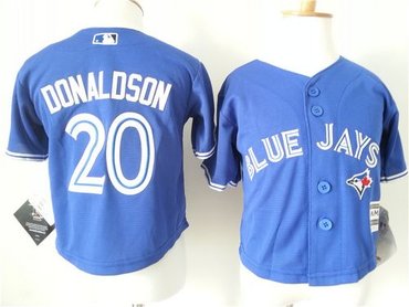 Toddler Toronto Blue Jays #20 Josh Donaldson Blue Cool Base Stitched Baseball Jersey