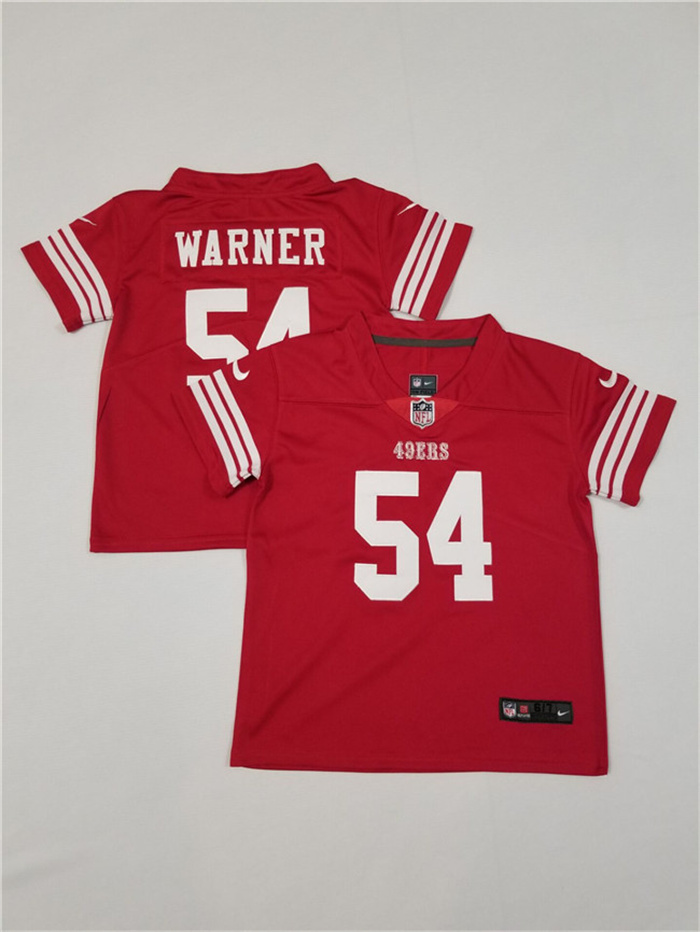 Toddlers San Francisco 49ers #54 Fred Warner Red Vapor Untouchable Stitched Football Jersey Toddlers San Francisco 49ers #54 Fred Warner Red Vapor Untouchable Stitched Football Jersey