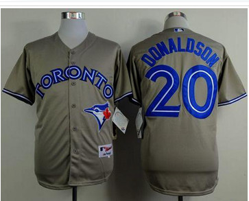 Toronto Blue Jays #20 Josh Donaldson Grey Road Cool Base Stitched Baseball Jersey