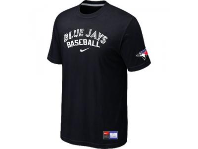 Toronto Blue Jays Black NEW Short Sleeve Practice T-Shirt Toronto Blue Jays Black NEW Short Sleeve Practice T-Shirt