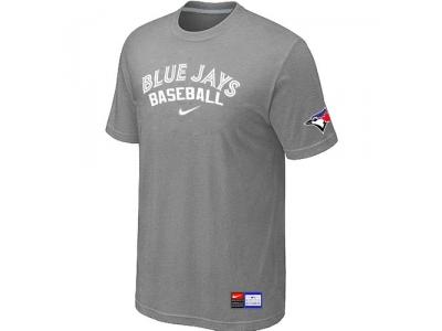 Toronto Blue Jays L.Grey NEW Short Sleeve Practice T-Shirt Toronto Blue Jays L.Grey NEW Short Sleeve Practice T-Shirt