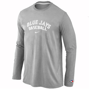 Toronto Blue Jays Long Sleeve T-Shirt Grey Toronto Blue Jays Long Sleeve T-Shirt Grey