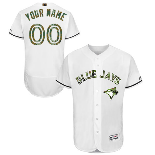 Toronto Blue Jays White Memorial Day Men's Flexbase Customized Jersey Toronto Blue Jays White Memorial Day Men's Flexbase Customized Jersey