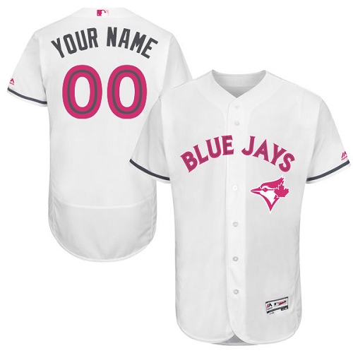 Toronto Blue Jays White Mother's Day Men's Flexbase Customized Jersey Toronto Blue Jays White Mother's Day Men's Flexbase Customized Jersey