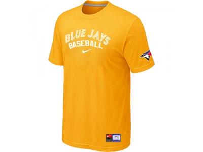 Toronto Blue Jays Yellow NEW Short Sleeve Practice T-Shirt Toronto Blue Jays Yellow NEW Short Sleeve Practice T-Shirt