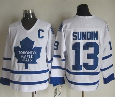 Toronto Maple Leafs #13 Mats Sundin White CCM Throwback Stitched NHL Jersey