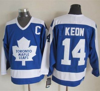 Toronto Maple Leafs #14 Dave Keon Blue White CCM Throwback Stitched NHL Jersey