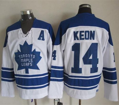 Toronto Maple Leafs #14 Dave Keon White CCM Throwback Third Stitched NHL Jersey