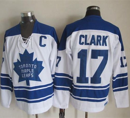 Toronto Maple Leafs #17 Wendel Clark White CCM Throwback Third Stitched NHL Jersey