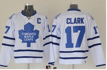 Toronto Maple Leafs #17 Wendel Clark White Stitched NHL Jersey