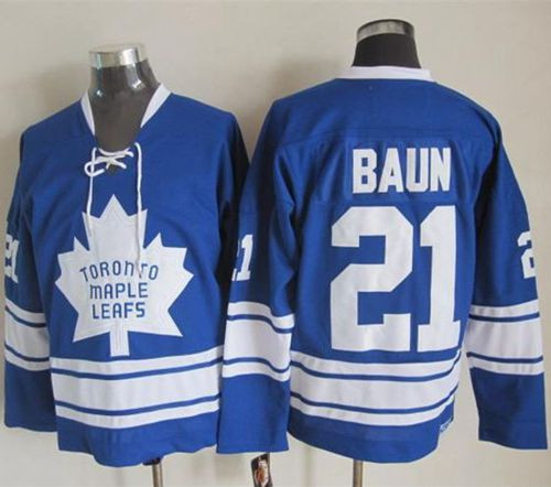 Toronto Maple Leafs #21 Bobby Baun Blue CCM Throwback Third Stitched NHL Jersey