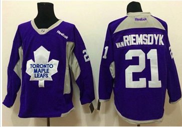 Toronto Maple Leafs #21 James Van Riemsdyk Purple Hockey Fights Cancer Stitched NHL Jersey