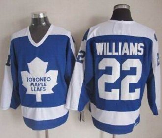 Toronto Maple Leafs #22 Tiger Williams Blue White CCM Throwback Stitched NHL Jersey