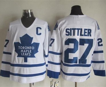 Toronto Maple Leafs #27 Darryl Sittler White CCM Throwback Stitched NHL Jersey