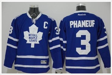 Toronto Maple Leafs #3 Dion Phaneuf Blue Stitched NHL Jersey