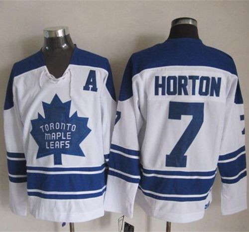 Toronto Maple Leafs #7 Tim Horton White CCM Throwback Third Stitched NHL Jersey