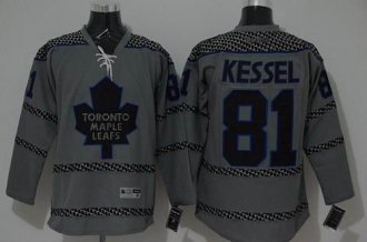 Toronto Maple Leafs #81 Phil Kessel Charcoal Cross Check Fashion Stitched NHL Jersey