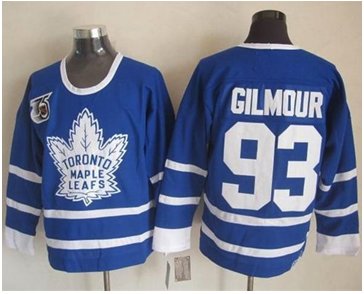 Toronto Maple Leafs #93 Doug Gilmour Blue 75th CCM Throwback Stitched NHL Jersey