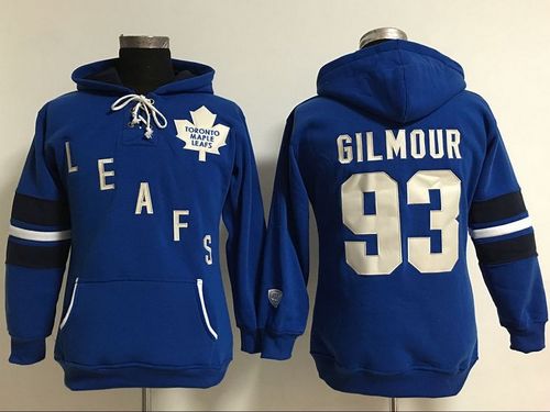 Toronto Maple Leafs #93 Doug Gilmour Blue Women's Old Time Heidi Hoodie NHL Hoodie Toronto Maple Leafs #93 Doug Gilmour Blue Women's Old Time Heidi Hoodie NHL Hoodie