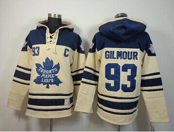 Toronto Maple Leafs #93 Doug Gilmour Cream Sawyer Hooded Sweatshirt Stitched NHL Jersey Toronto Maple Leafs #93 Doug Gilmour Cream Sawyer Hooded Sweatshirt Stitched NHL Jersey