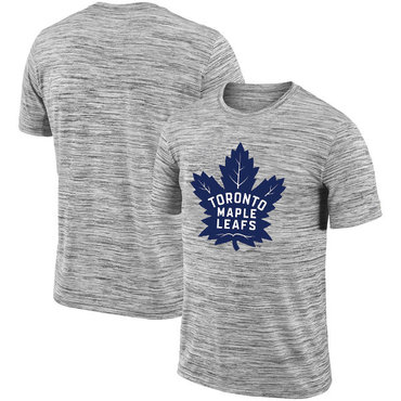 Toronto Maple Leafs 2018 Heathered Black Sideline Legend Velocity Travel Performance T-Shirt Toronto Maple Leafs 2018 Heathered Black Sideline Legend Velocity Travel Performance T-Shirt