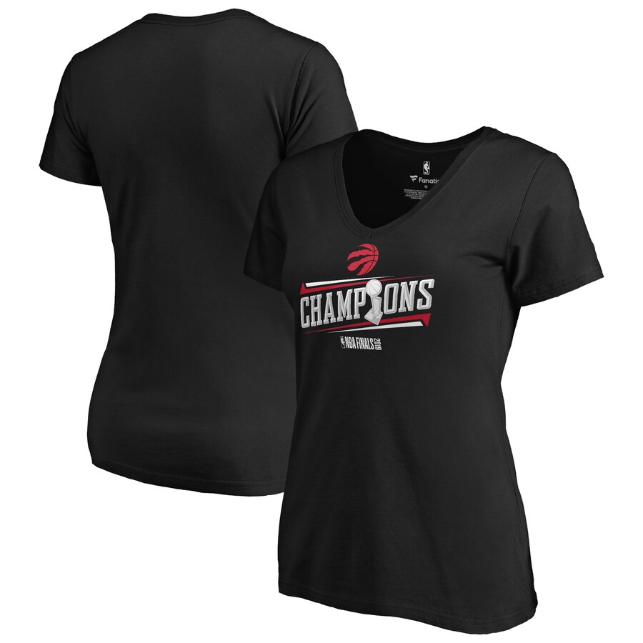 Toronto Raptors Fanatics Branded Women's 2019 NBA Finals Champions Ultimate Delivery V Neck T-Shirt Black Toronto Raptors Fanatics Branded Women's 2019 NBA Finals Champions Ultimate Delivery V Neck T-Shirt Black