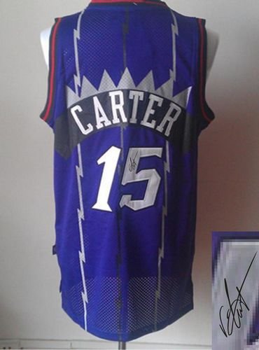 Toronto Raptors Revolution 30 Autographed #15 Vince Carter Purple Stitched NBA Jersey