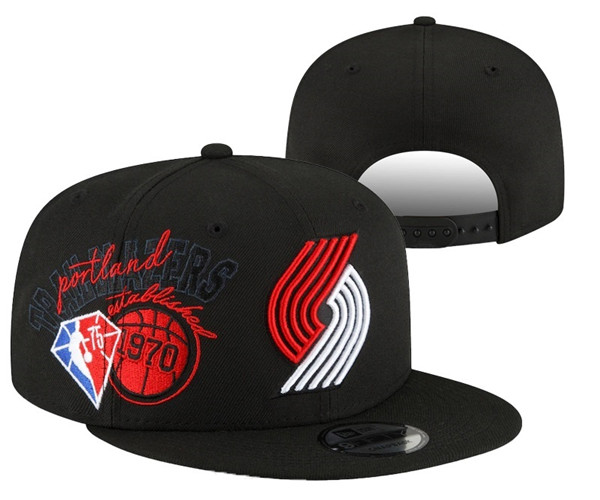Traile Blazers Black Snapback Hat --YD