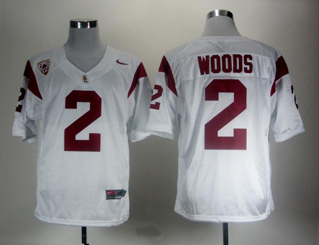 Trojans #2 Robert Woods White Embroidered NCAA Jerseys Trojans #2 Robert Woods White Embroidered NCAA Jerseys