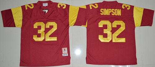 Trojans #32 O.J. Simpson Red Stitched NCAA Jersey Trojans #32 O.J. Simpson Red Stitched NCAA Jersey