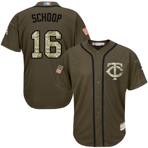 Twins #16 Jonathan Schoop Green Salute to Service Stitched Baseball Jersey Twins #16 Jonathan Schoop Green Salute to Service Stitched Baseball Jersey