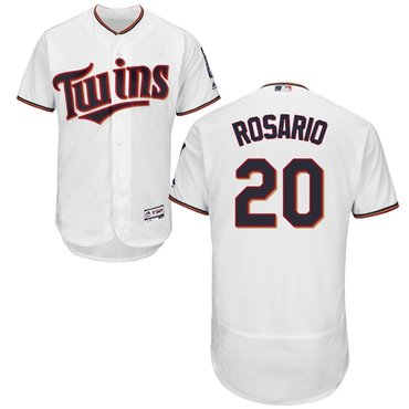 Twins #20 Eddie Rosario White Flexbase Authentic Collection Stitched Baseball Jersey