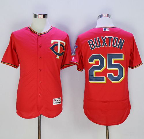 Twins #25 Byron Buxton Red New Cool Base Stitched MLB Jersey